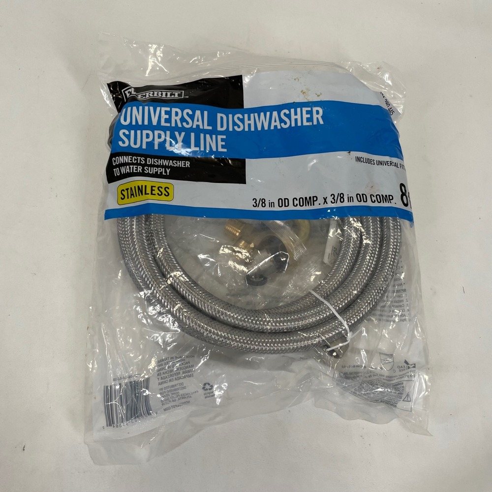 Everbilt 8ft Stainless Steel Universal Dishwasher Supply Line 1001 280 445